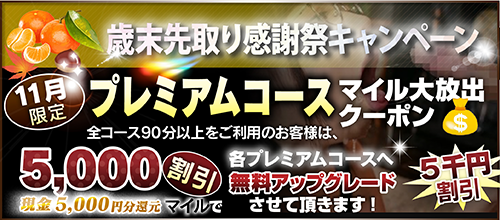 【11月限定】プレミアム★マイルクーポン